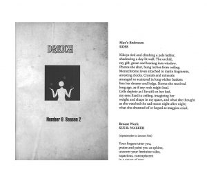 Dreich Magazine Cover from poetry journal with human insignia