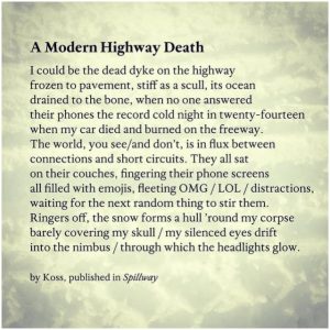 A Modern Highway Death, Poem in Spillway