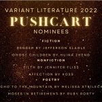dark space photo with list of Variant Lit's 2022 pushcart nominees