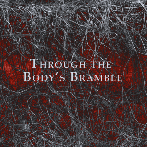 bramble bush in red and gray with poem title text