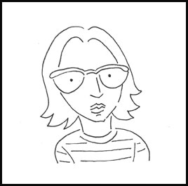 koss cartoon with glasses