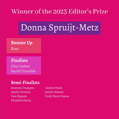 Harbor Editions 2023 microchapbook promo with pink background and winner and runnerup text