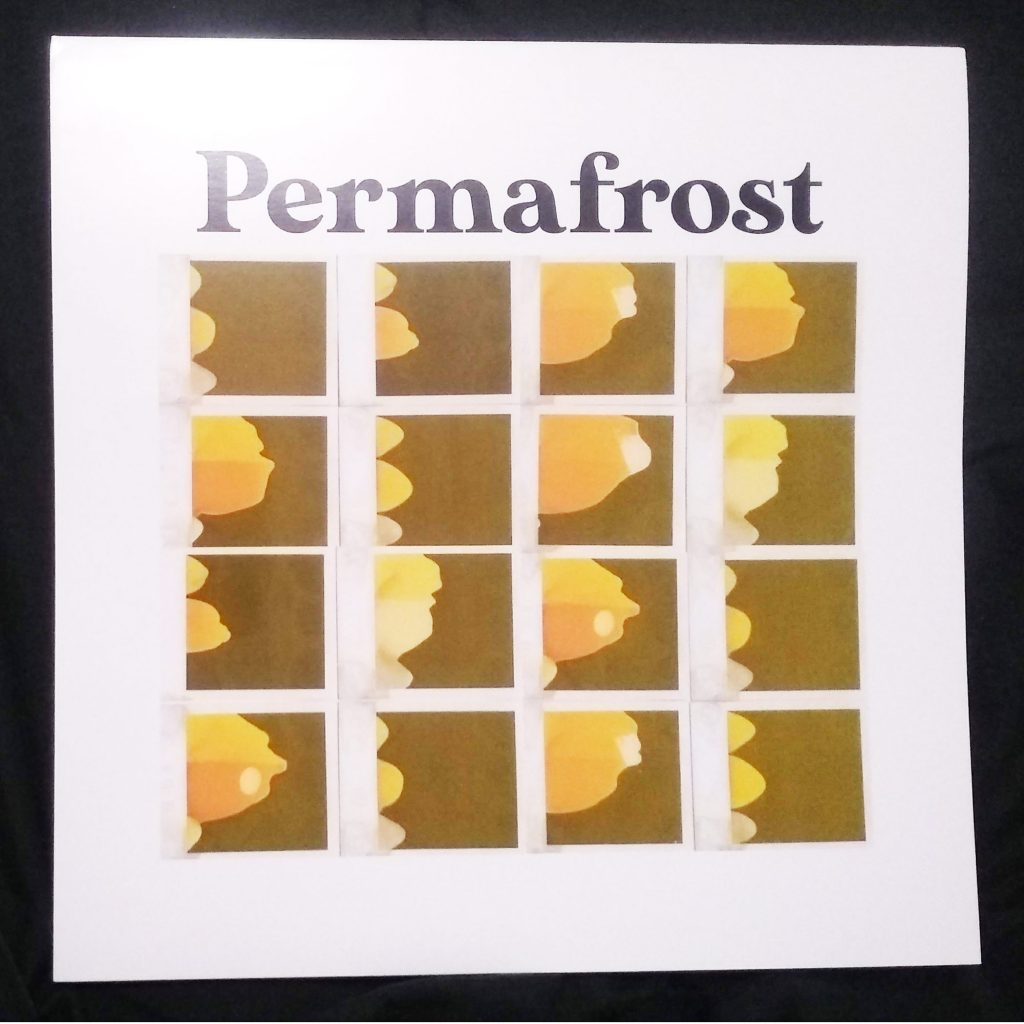 Permafrost Magazine Winter '23-'24 issue with multiple orange, yellow, and dark colored images in a sequence.
