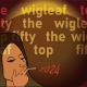 wigleaf top 50 graphic 2024 brown, yellow, and red oxide text