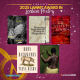 violet background with five bookcovers for the Lammy Poetry Awards, 2025.